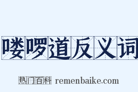 喽啰道反义词是什么意思的图片